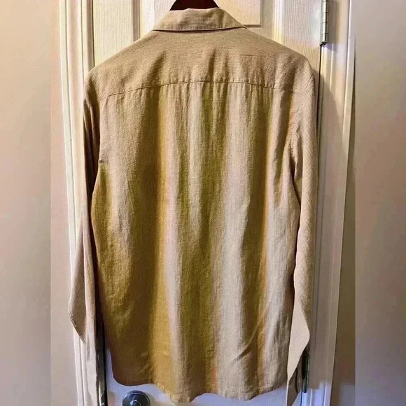 Mens Club Monaco Seersucker  Cotton LS Button Down Shirt - Picture 2 of 6